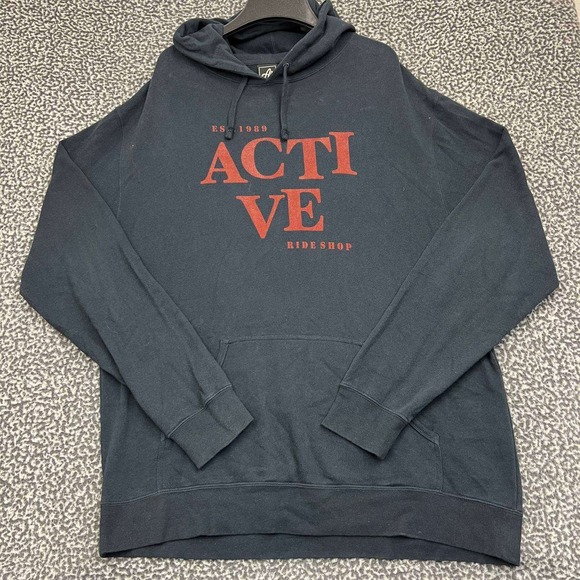 Active Ride Shop Hoodie Men Extra Large Black Pullover Long Sleeve Pocket XL - Picture 1 of 8